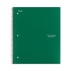 Wirebound Notebook, 1-Subject, Medium/College Rule, Assorted Cover Colors, (100) 11 x 8.5 Sheets, 6/Pack