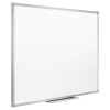 Dry Erase Board With Aluminum Frame, 72" x 48", White Surface, Satin Aluminum Frame