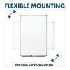 Dry Erase Board With Aluminum Frame, 72" x 48", White Surface, Satin Aluminum Frame