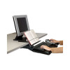 In-Line Document Holder With 14" Wide Backplate, Holds Up To 150 Letter Size Sheets, Plastic, Black/Clear