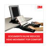 In-Line Document Holder With 14" Wide Backplate, Holds Up To 150 Letter Size Sheets, Plastic, Black/Clear
