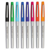 Flair Felt Tip Porous Point Pen, Stick, Ultra-Fine 0.4 Mm, Assorted Ink And Barrel Colors, 8/Pack