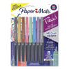 Flair Metallic Porous Point Pen, Stick, Medium 0.7 Mm, Assorted Ink And Barrel Colors, 8/Pack