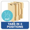 Top Tab Fastener Folder, 1/3-Cut Tab: Assorted, Expands 0.75", 2 Fasteners, Legal Size, Manila, 50/Box