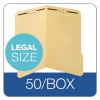 Top Tab Fastener Folder, 1/3-Cut Tab: Assorted, Expands 0.75", 2 Fasteners, Legal Size, Manila, 50/Box