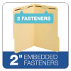 Top Tab Fastener Folder, 1/3-Cut Tab: Assorted, Expands 0.75", 2 Fasteners, Legal Size, Manila, 50/Box
