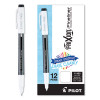 Frixion Fineliner Erasable Porous Point Pen, Stick, Fine 0.6 Mm, Black Ink, Black/White Barrel, Dozen