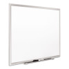 Classic Series Porcelain Magnetic Dry Erase Board, 72" x 48", White Surface, Satin Aluminum Frame