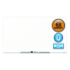 Invisamount Magnetic Glass Marker Board, 50" x 28", White Surface