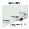 Invisamount Magnetic Glass Marker Board, 50" x 28", White Surface