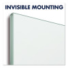 Invisamount Magnetic Glass Marker Board, 50" x 28", White Surface