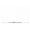 Invisamount Magnetic Glass Marker Board, 50" x 28", White Surface