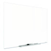 Invisamount Magnetic Glass Marker Board, 50" x 28", White Surface