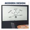 Invisamount Magnetic Glass Marker Board, 50" x 28", White Surface