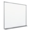 Porcelain Magnetic Whiteboard, 72" x 48", White Surface, Satin Aluminum Frame