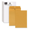Clasp Envelope, 32 Lb Bond Weight Kraft, #15, Square Flap, Clasp/Gummed Closure, 10 x 15, Brown Kraft, 100/Box