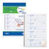 Money Receipt Book, Formguard Cover, Three-Part Carbonless, 7 x 2.75, 4 Forms/Sheet, 100 Forms Total