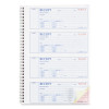 Money Receipt Book, Formguard Cover, Three-Part Carbonless, 7 x 2.75, 4 Forms/Sheet, 100 Forms Total