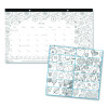 Monthly Desk Pad Calendar, Monthly Coloring Artwork, 17.75 x 10.88, Black Binding, Clear Corners, 12-Month (Jan To Dec): 2026