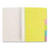 Divider Sticky Notes, 6-Tab Sets, Note Ruled, 4" x 6", Assorted Colors, 60 Sheets/Set, 3 Sets/Pack