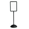 Writeway Two-Sided Dry Erase Standing Message Sign, White 14.25" x 22.5" Rectangle Surface, Black Frame, 14.25" x 22.5" x 65"
