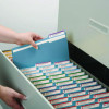 Colored File Folders, 1/3-Cut Tabs: Assorted, Letter Size, 0.75" Expansion, Blue, 100/Box