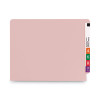 Shelf-Master Reinforced End Tab Colored Folders, Straight Tabs, Letter Size, 0.75" Expansion, Pink, 100/Box