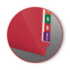 Shelf-Master Reinforced End Tab Colored Folders, Straight Tabs, Letter Size, 0.75" Expansion, Red, 100/Box