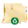 Recycled Manila End Tab Fastener Folders, Straight Tab, Expands 0.75", 2 Fasteners, Letter Size, Manila, 50/Box