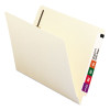 Recycled Manila End Tab Fastener Folders, Straight Tab, Expands 0.75", 2 Fasteners, Letter Size, Manila, 50/Box