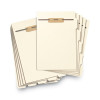 Stackable Folder Dividers With Fasteners, End Tab: 1/5-Cut, 1 Fastener, Letter Size, Manila, 4 Dividers/Set, 50 Sets/Pack
