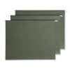 100% Recycled Hanging File Folders With Protab Kit, Letter Size, 1/3-Cut, Standard Green