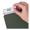 100% Recycled Hanging File Folders With Protab Kit, Letter Size, 1/3-Cut, Standard Green