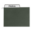 100% Recycled Hanging File Folders With Protab Kit, Letter Size, 1/3-Cut, Standard Green