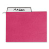 Colored Hanging File Folders With Protab Kit, Letter Size, 1/3-Cut, Red