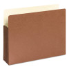 Redrope Drop-Front File Pockets With Fully Lined Gussets, 3.5" Expansion, Letter Size, Redrope, 10/Box