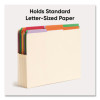 Manila End Tab File Pockets, 3.5" Expansion, Letter Size, Manila, 25/Box