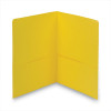 Two-Pocket Folders, Accommodates (100) 11 x 8.5 Sheets, Yellow, 25/Box