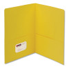 Two-Pocket Folders, Accommodates (100) 11 x 8.5 Sheets, Yellow, 25/Box