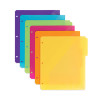 Three-Ring Binder Poly Index Dividers With Pocket, 1/3-Cut Tabs, 11.25 x 9.75, Assorted Colors, 5 Sets