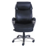 Cosset High-Back Executive Chair, Supports Up To 275 Lb, 18.75" To 21.75" Seat Height, Black Seat/Back, Slate Base