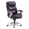 Emerson Big And Tall Task Chair, Supports Up To 400 Lb, 19.5" To 22.5" Seat Height, Brown Seat/Back, Silver Base