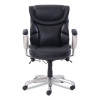 Emerson Task Chair, Supports Up To 300 Lb, 18.75" To 21.75" Seat Height, Black Seat/Back, Silver Base