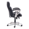 Emerson Task Chair, Supports Up To 300 Lb, 18.75" To 21.75" Seat Height, Black Seat/Back, Silver Base