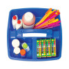 Small Art Caddies, 3 Sections, 9.25" X 9.25" X 5.25", Assorted Colors, 5/Pack