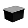 Plastic File Tote, Letter/Legal Files, 18.5" X 14.25" X 10.88", Black/Clear