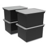 Tote With Comfort Edges, Legal/Letter, 13.9" x 18.3" x 10.6", Black, 4/Carton