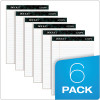 Docket Ruled Perforated Pads, Wide/Legal Rule, (50) White 8.5 x 11 Sheets, 6/Pack