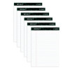 Docket Ruled Perforated Pads, Wide/Legal Rule, (50) White 8.5 x 11 Sheets, 6/Pack