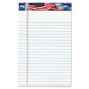 American Pride Writing Pad, Red/White/Blue Headband, Narrow Rule, (50) White 5 x 8 Sheets, 12/Pack